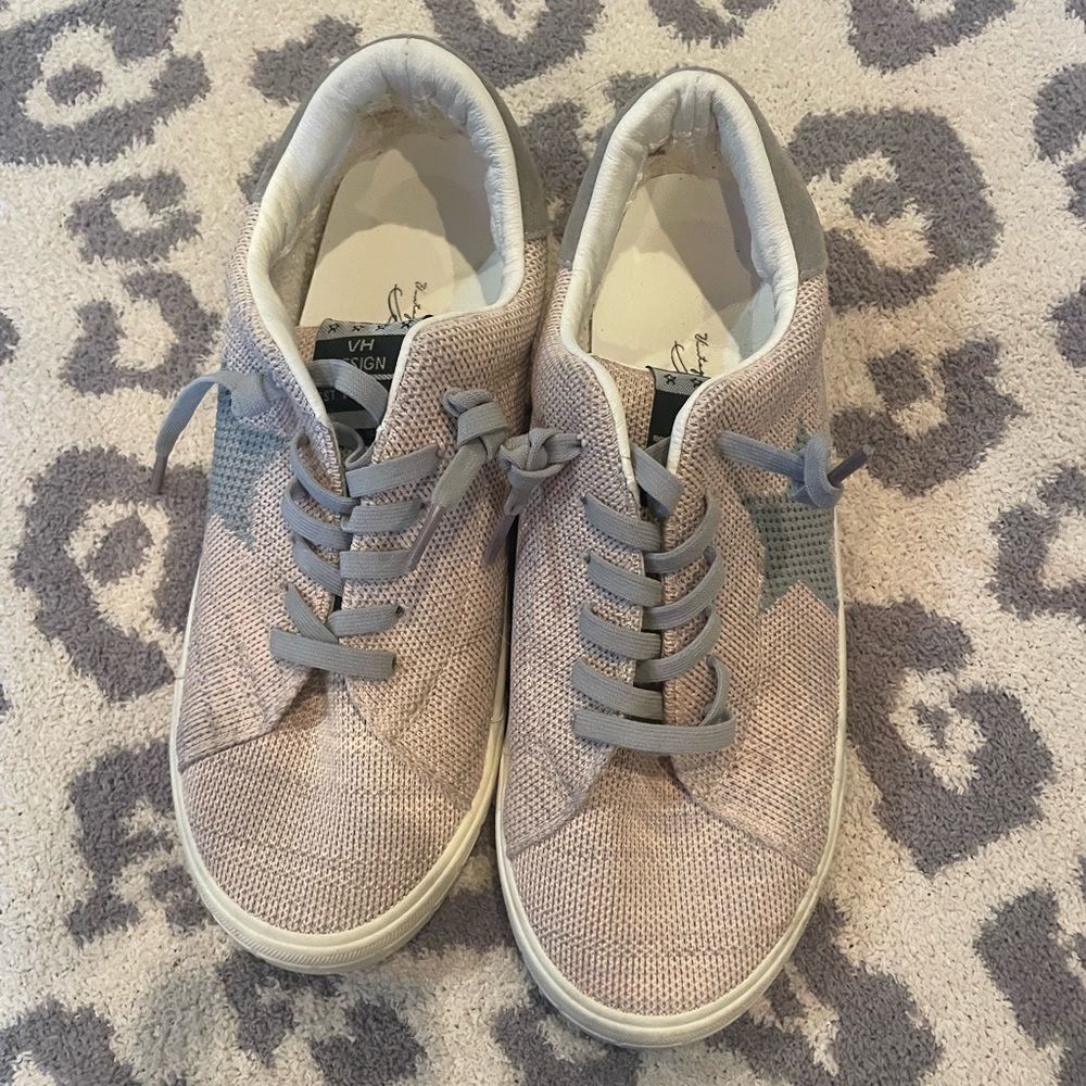 Stylish Pink and Gray Sneakers